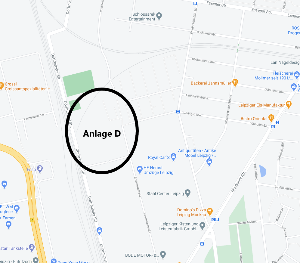 Lageplan der Anlage D